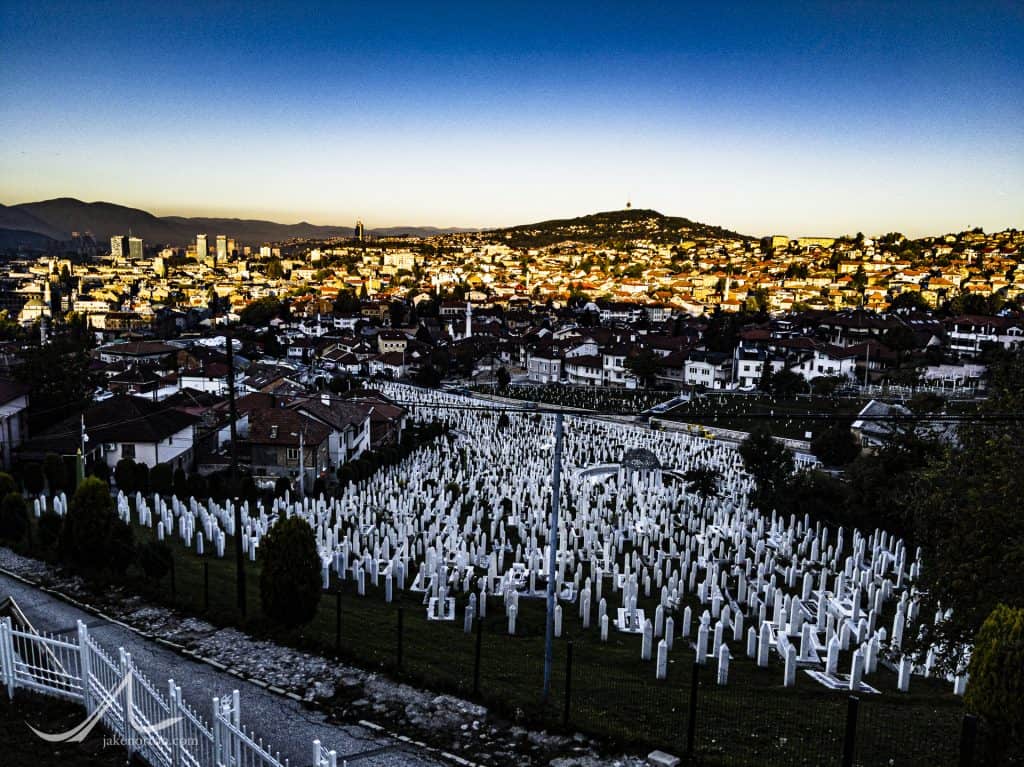 Graveyard for the dead of the siege of Sarajevo, Bosnia and Herzogovina.